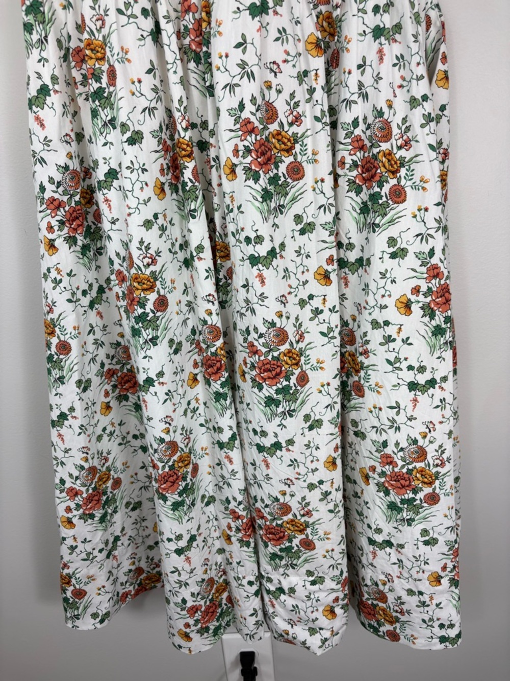 Anthropologie The Tommie cap sleeve smocked front zip floral midi - Picture 14 of 14